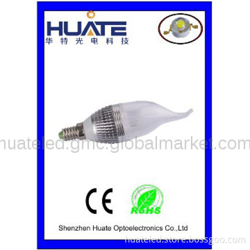 silver candle led with CE ROHS,2 year warranty